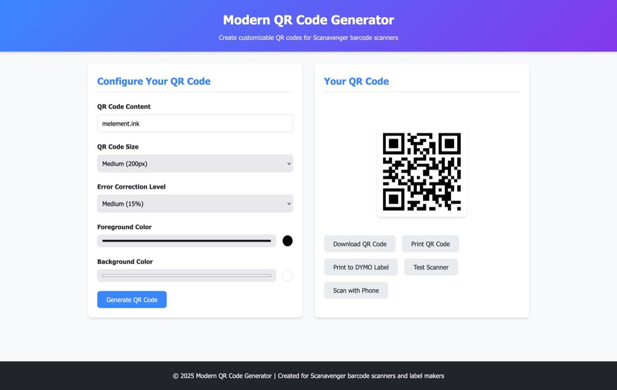 Scanavenger QR Code Generator